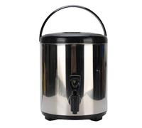 AUNMAS Distributore di Bevande Calde e Fredde Portatili con Spigot, Distributore di Bevande Isolate in Acciaio Inossidabile 6L 304 con Manico per il Succo di tè Al Latte Zuppa per il (SILVER)