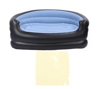 AUNMAS Divano a Doppio Gonfiabile per Coppie Sedia a Due Persone Che Faceva Amare Lounge in Velluto in Velluto di Divano Ad Aria Portatile per Picnic da Campeggio da Campeggio (BLUE)