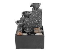 AUNMAS Fontana a Cascata a 3 Livelli Funga da Tavolo USB da Tavolo USB con Luce a LED per Decorazioni di Rilassamento della Meditazione degli Uffici per la Casa