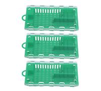 AUNMAS Gabbie per Api Regine, Contenitori per Trasporto Api Regine in Plastica, Confezione da 10 con Coperture Trasparenti, 8,5 X 4,5 X 1, Cm, Strumento Leggero e Compatto per Apicoltori (GREEN)