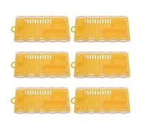 AUNMAS Gabbie per Api Regine, Contenitori per Trasporto Api Regine in Plastica, Confezione da 10 con Coperture Trasparenti, 8,5 X 4,5 X 1, Cm, Strumento Leggero e Compatto per Apicoltori (YELLOW)
