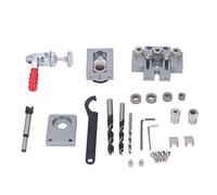 AUNMAS Kit di Maschere per Tasselli 3 in 1, Lega di Alluminio Che Limita la Lavorazione del Legno Regolabile, Set di Localizzatori di Punzoni a Bloccaggio Rapido per Foratura Precisa