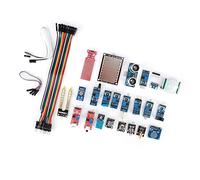 AUNMAS Kit Modulo Sensore 22 in 1 Set Iniziale di Componenti Elettronici Compatibile per RPI e 22 Moduli Parti di Apprendimento Passo Passo per Studenti Principianti Progetti Fai da Te