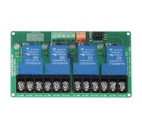 AUNMAS Modulo relè A 4, Scheda di Controllo Isolamento Accoppiatore Ottico Laminato Rivestito in Rame, Actuator Alto Basso 30 A CC 30 V CA 250 V per Automazione IoT Industriale PLC (5V)
