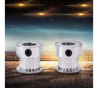 AUNMAS Pulegge Dentate in Lega di Alluminio da 2 Pezzi, Design di Precisione a 20 Denti, Perfette per Stampante 3D con Diametro Interno di 8 Mm e Cuscinetti Lisci