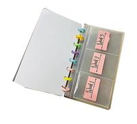 AUNMAS Raccoglitore per Risparmio, Sfida 52 Settimane, 55 Buste per | Libro di bilancio in contanti, tre tasche settimanali più due extra, organizer in PVC riutilizzabile per la pianificazione