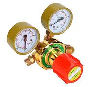 AUNMAS Regolatore del Gas a Pressione di Acetilene, Materiale in Rame, Manopola Regolabile, Stadio Singolo per Applicazioni di Saldatura e Taglio (60# esportazione acetilene 5/8 denti esterni)