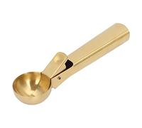 AUNMAS Scoop del Gelato, Strumento Versatile in Acciaio Inossidabile per Cookie e Cucchiai di Dessert con Gelato R a Grilletto, Sorbetto, Pasta per Biscotti, Melone, Yogurt Congelato (GOLD)
