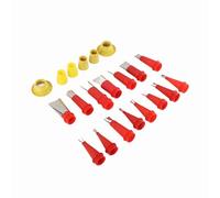AUNMAS Set Applicatore per Ugelli per Calafataggio, Strumento per Ugelli per Calafataggio Riutilizzabile in Acciaio Inossidabile con 16 Dimensioni da 5 Mm a 35 Mm e 6 Basi, per Riempimento Giunti