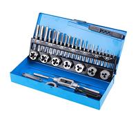 AUNMAS Set di Maschi e Filiere da 32 Pezzi, Acciaio per Cuscinetti con Chiave Regolabile, Kit di Strumenti per Filettatura Versatile e Fai da Te