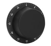 AUNMAS Timer per Conto Alla Rovescia da 60 Minuti, Timer Meccanico in Acciaio Inossidabile 304 per e Ufficio, Suoneria Forte e Design Magnetico, Perfetto per Cucinare e Studiare (BLACK)