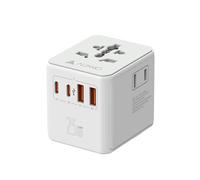 AUNNO Adattatore universale da viaggio, adattatore PD da 20 W, attacco rapido per ricarica rapida con 2 USB-C e 2 USB-A, adatto per tutti in un viaggio per Europa, UK, USA, Australia ecc