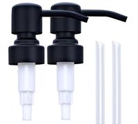 AUNRGO Pompa di ricambio per dispenser di sapone nero, in acciaio inox 304 opaco, dispenser per sapone e lozioni, per bottiglie di vetro standard, dimensioni standard 28/400