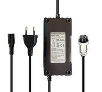 aunstarwei Alimentatore di rete 58,8 V, 4 A, per batteria agli ioni di litio da 48 V, 52 V, 14 s, con spina GX16-3 standard 3 Prong