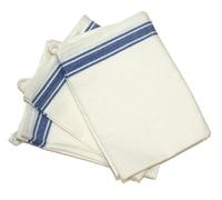 Aunt Martha's 100% Cotone Aida Stitch 'Em Up Retro Stripe 71,12 (18 x 45,72 cm x 28")-Confezione da 3 Strofinacci, Colore: Blu a Righe, Colore: Blu