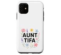 Aunt Tifa Floral Resistance Protest Resist Fascism No Kings Custodia per iPhone 11