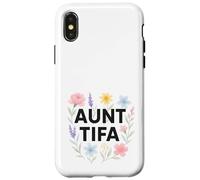 Aunt Tifa Floral Resistance Protest Resist Fascism No Kings Custodia per iPhone X/XS
