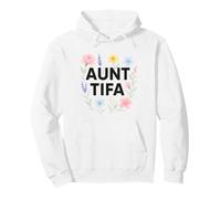 Aunt Tifa Floral Resistance Protest Resist Fascism No Kings Felpa con Cappuccio