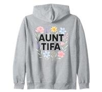Aunt Tifa Floral Resistance Protest Resist Fascism No Kings Felpa con Cappuccio