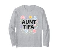 Aunt Tifa Floral Resistance Protest Resist Fascism No Kings Maglia a Manica