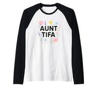 Aunt Tifa Floral Resistance Protest Resist Fascism No Kings Maglia con Maniche Raglan