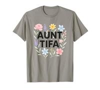 Aunt Tifa Floral Resistance Protest Resist Fascism No Kings Maglietta