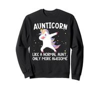 Aunticorn Auntie Unicorno Cool Auntie Felpa
