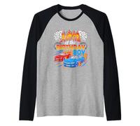 Auntie Of The Birthday Boy Race Car Festa di compleanno Racing Maglia con Maniche Raglan