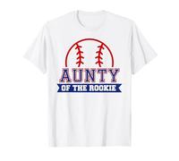 Aunty of Rookie 1° Compleanno Baseball Tema Festa di Abbinamento Maglietta