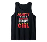 Aunty of The Berry Primo Compleanno Ragazza Fragola Famiglia Canotta