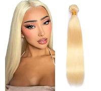 AuokMar #613 luce bionda diritta umano capelli bundle unprocessed brazilian dritto capelli umani estensione doppia Weft Remy capelli estensione per donne 50g/pc 20 Inch