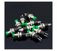 AUOQKQUT 10 Pezzi No normalmente Aperti interruttori a Pulsante a Molla momentanei Verdi