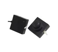 AUOQKQUT 10pc 12 * 12 * 9.4mm One on One off Flashlight Key Switch Touch The Button Self-Locking 2 Copper Feet