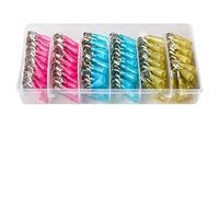 AUOQKQUT 140 Pezzi Terminali termorestringenti Terminali a Forcella Connettori a Testa isolati Terminali elettrici a crimpare Rosso Blu Giallo