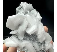 AUOQKQUT 1pc 210-320g Stunning White Rose Calcite Stone Bohemian Style with Fluorescent Effect under Purple Light