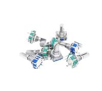 AUOQKQUT 1PC EC11 Green Plum Handle 20MM Rotary Encoder Vertical Potentiometer 5 Feet
