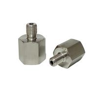 AUOQKQUT 1pc M14x1.5 Metric Female To M6x1 Male 304 Stainless Steel High Pressure Pipe Fitting Adapter