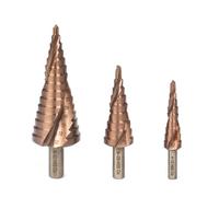 AUOQKQUT 1Pcs HSS M35 Cobalt Step Drill Bits 4-12/4-20/4-32mm Hole Saw Kit Spiral Groove Triangle Hex Shank for Stainless Steel(M35 Tri 4-20mm) AUOQKQUT