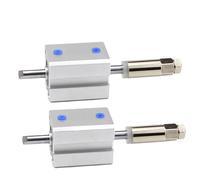 AUOQKQUT 1pcs SDAJ12/16mm Double Acting Piston Tools Aluminum Alloy Adjustable Stroke Compact Thin Air Pneumatic Cylinder(SDAJ16 Male Thread) AUOQKQUT
