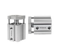 AUOQKQUT 1pcs TACQ12 16 20 25 32 40 50 63 80-5 -100-S Thin Pneumatic Air Cylinder Three-Axis Three-Rod Cylinder with Guide Rod Piston(50-S,TACQ12) AUOQKQUT