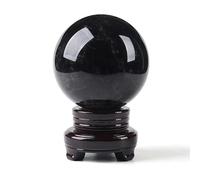 AUOQKQUT Black Crystal Ball Ornaments, Home Living Room, Bedroom, Crafts Stone,90mm