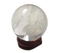 AUOQKQUT Crystal Ball Ornaments raw Stone Polished Various Materials Living Room Office Home Relocation,Clear Quartz
