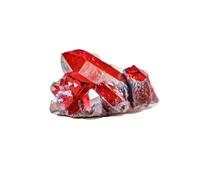 AUOQKQUT Crystal Cluster Geode, Raw Quartz Stone Small Crystals for Home Decoration,Red,50~60g