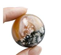 AUOQKQUT Crystal Powder Cherry Blossom Water Grass Agate Splicing Ball Living Room Office Decoration Ornaments,40~50mm