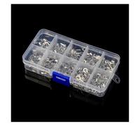 AUOQKQUT Kit assortimento di terminali in Ottone a U con Forcella ad Anello Non isolati da 320 Pezzi, Set Assortito di terminali a Forcella, connettori for Cavi e Fili, crimpatura