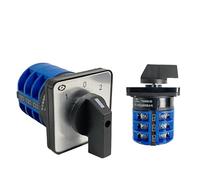 AUOQKQUT LW26 YMW26-32/3 Manual Electrical Changeover Rotary Cam Switch 3 Layers 32A 690V Three Poles Silver LW28-32A(1-2-3 Position)