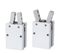AUOQKQUT MHC2 10D 16D 20D 25D 32D Double Acting Pneumatic Gripper Type Angular Style Aluminium Clamps Air Cylinder(MHC2-10D) AUOQKQUT