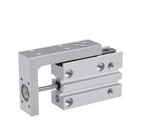 AUOQKQUT MXH Rail Cylinder MXH6 MXH10 MXH16 MXH20 Type Precision Pneumatic Cylinder Linear Side Rail Guide Rod Cylinder MXH6-10(Stroke 20mm) AUOQKQUT