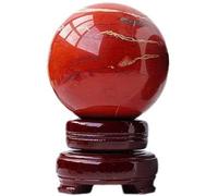 AUOQKQUT red Jasper Crystal Ball Ornaments raw Stone Polished Seven Star Array Home Decoration,Dia.2.8in