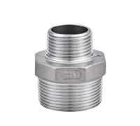 AUOQKQUT Reducing Dia DN8 ~ DN40 Male Thread Hex Nipple Union 304 Stainless Steel Pipe Fitting Connector Coupler Water Oil Air Adapter (DN40 to DN32)